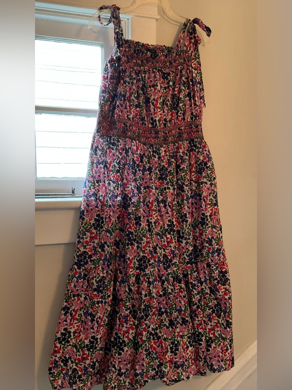 J. Crew floral tiered midi dress XXL